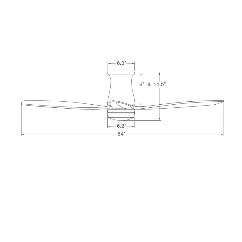 Arbor LED Flush Mount Ceiling Fan, Gloss White, Whitewash, Handheld Remote Control