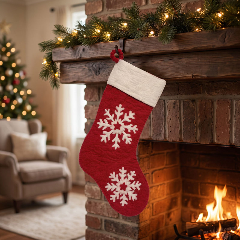 Hand Felted Wool Christmas Stocking