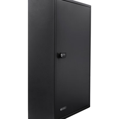 Adjustable 200 Storage Cabinet - Gray Steel, Lock Security, Wall Mount, Colorful Tags For Quick Key Search 200 With Adjustable, Organized Access