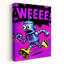 Pop Art Roller Robot Energetic Retro Vibrant Wall Art Print 1 Piece Wrapped Canvas Wall Art-1447302755