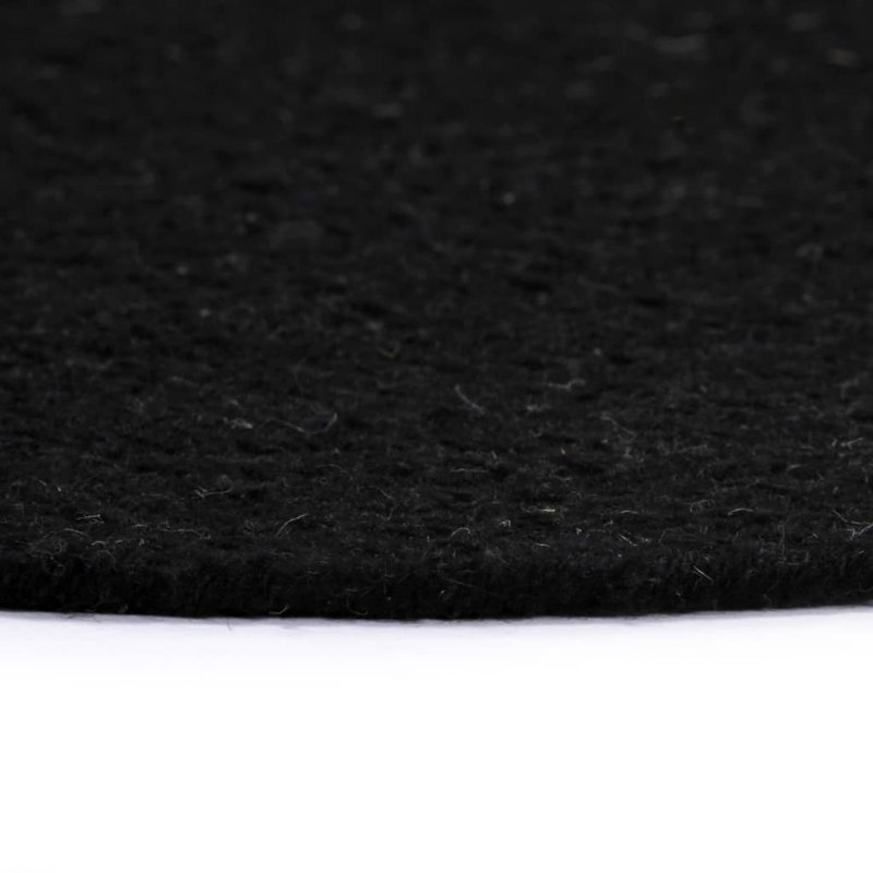 Billmyre Cotton Solid Colour Round Placemat, Black