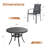  4-Person Patio Dining Set with Round Patio Dining Table and Stackable Armrest Dining Chairs-401351156