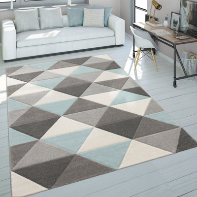 Gill Geometric Shag Area Rug