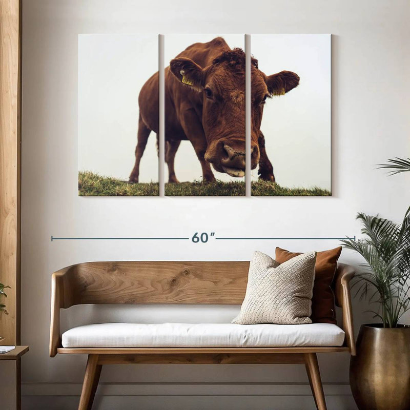 Brampt Chocolate Cow Face, 32" H x 50" W