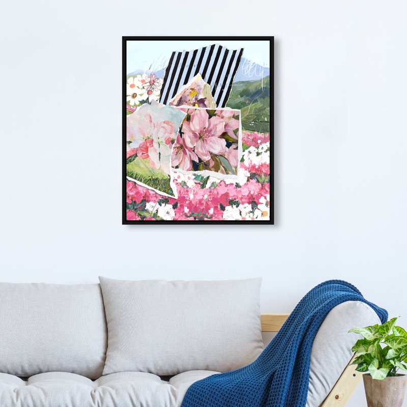 Let it All Bloom Floral & Botanical Canvas Print by Oliver Gal, Black Frame, 16 x 20, 17"H x 21"W, Black Floater Frame