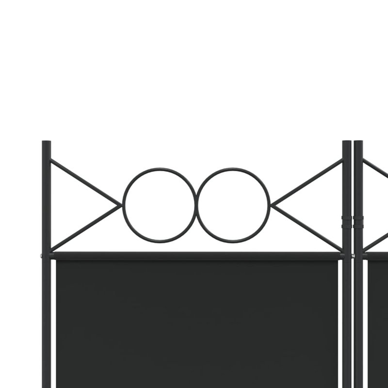 Casida Folding Room Divider, Black, 6, 240 x 220 cm