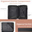 Ensembles de bagages 3 pièces, valises rigides durables en ABS rigide avec roues pivotantes doubles 20/24/28 pouces