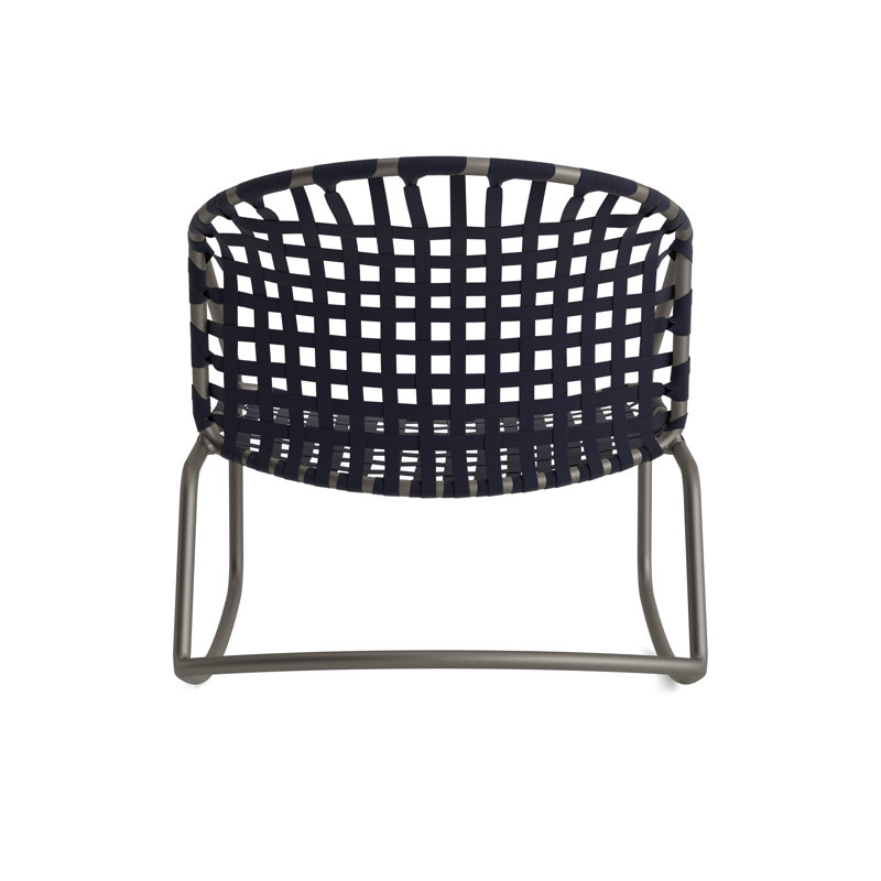 Kantan Outdoor Lounge Chair, Mica/Marine Suncloth Lace