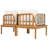 Oech Outdoor Acacia Wood Rope Woven Club Chairs With Cushions