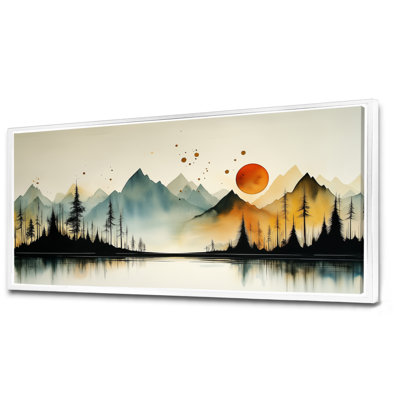 Impression sur toile encadrée orange et noir John I - Lake, Nature Large