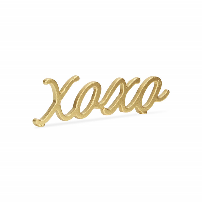 Moneta Text & Numbers Letter Block, Gold
