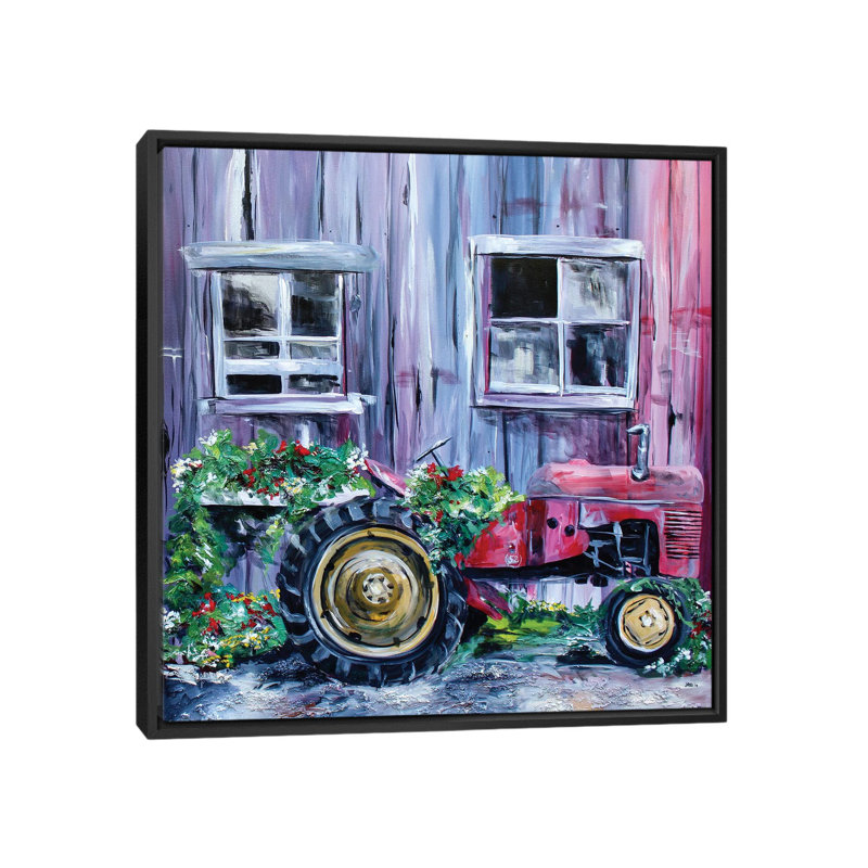 « spring crop », reproduction sur toile, H 18 po x l 18 po x P 1,5 po, Toile avec cadre flottant noir, Pas de tapis