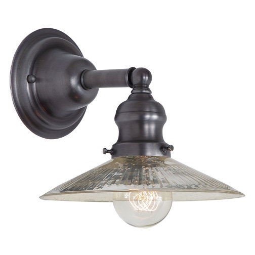 Shumway Armed Sconce, Gun Metal, Gray