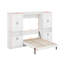Lit double escamotable avec rangement, armoire escamotable dissimulée avec deux armoires de rangement coulissantes, deux tablettes latérales à 6 niveaux-1658389498