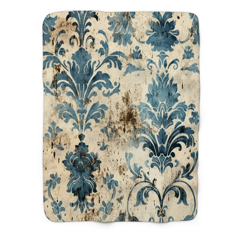 Vintage Artistry - Couverture Sherpa de qualité supérieure 1 pièce, Lit simple