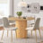 Charmia 4 - Person Dining Table Sets With 41.5'' Round Table & 4 Upholstered Fabric Chairs-103707487