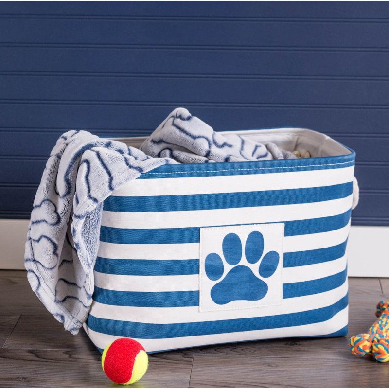 Cube en tissu pet Cambridgeshire, H 12 po x l 10 po x P 16 po, Marine