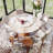 Ikerne Round Dining Table With Lazy Susan Turntable Eco-Friendly And Scratch-Resistant For Dining Room Kitchen 6-8-2101900371-2101900374
