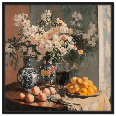 Afternoon Still Life Canvas Vintage Floral Art by Art Remedy