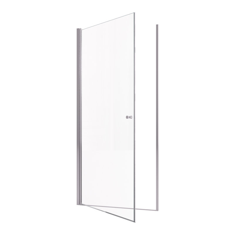 Porte de douche pivotante sans cadre l 32 po x H 72 po avec verre trempé de 1 po d'épaisseur (6 mm)