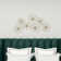 Metal Wire Foiled Floral Home Wall Decor with Scroll Accents