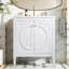 Ensemble de meuble-lavabo sans installation avec lavabo en céramique et armoire à pharmacie murale