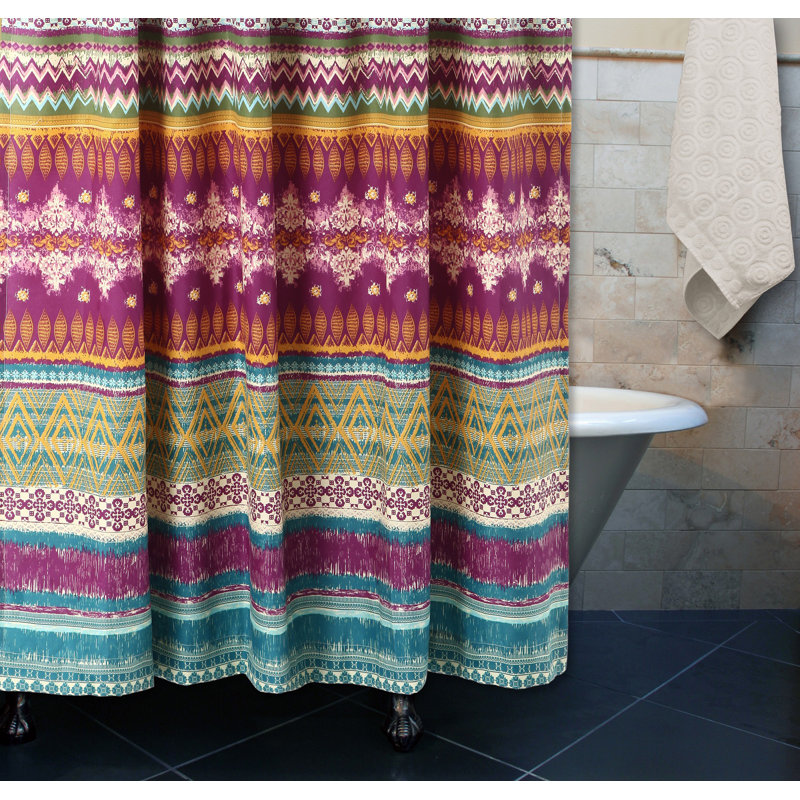 Rideau de douche Greenland Home Fashions Southwest Siesta - 72 po x 72 po Polyester, Siesta