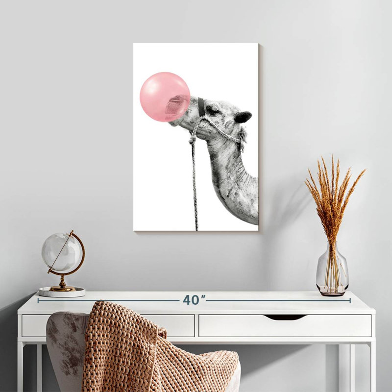 Pop Bubble Gum Camel, 24" H x 16" W