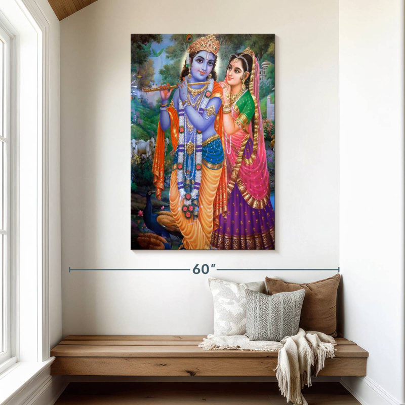 Adella Krishna And Radha, 48" H x 32" W