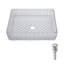 Lavabo vasque de salle de bain rectangulaire au-dessus du comptoir