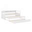 Lit de jour avec lit gigogne, tablettes de rangement, lumière gratuite et conception de chargement USB-172554253