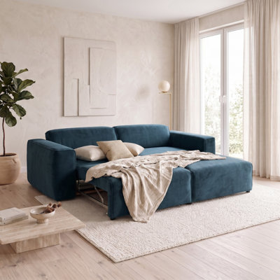 Milky 3 Seater Sofa Bed