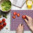 Ambesonne Abstract Cutting Board Large Size Heart and Flowers Petals Pale Pink and Magenta