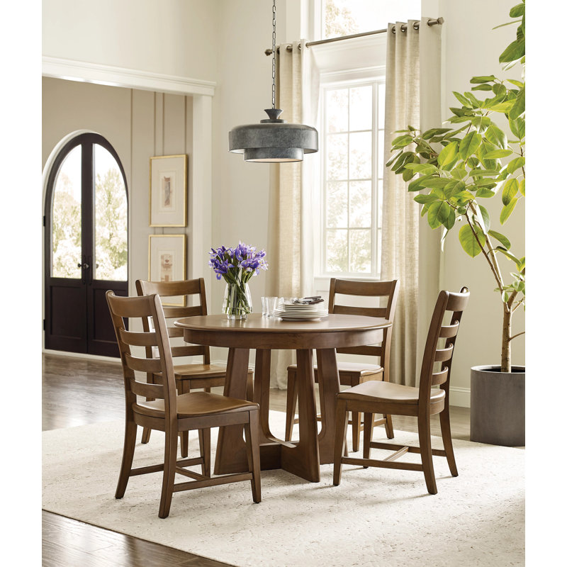 ROUND PEDESTAL TABLE, MOCHA, 30" H x 44" W x 44" D