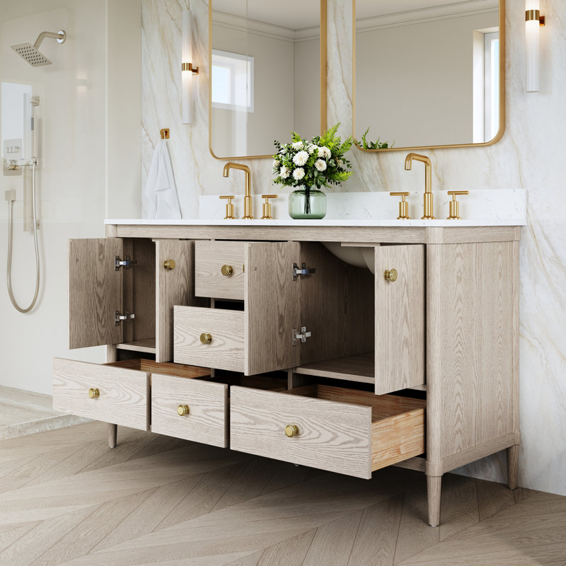 Ensemble de meuble-lavabo double 60 po Gabby , 60"