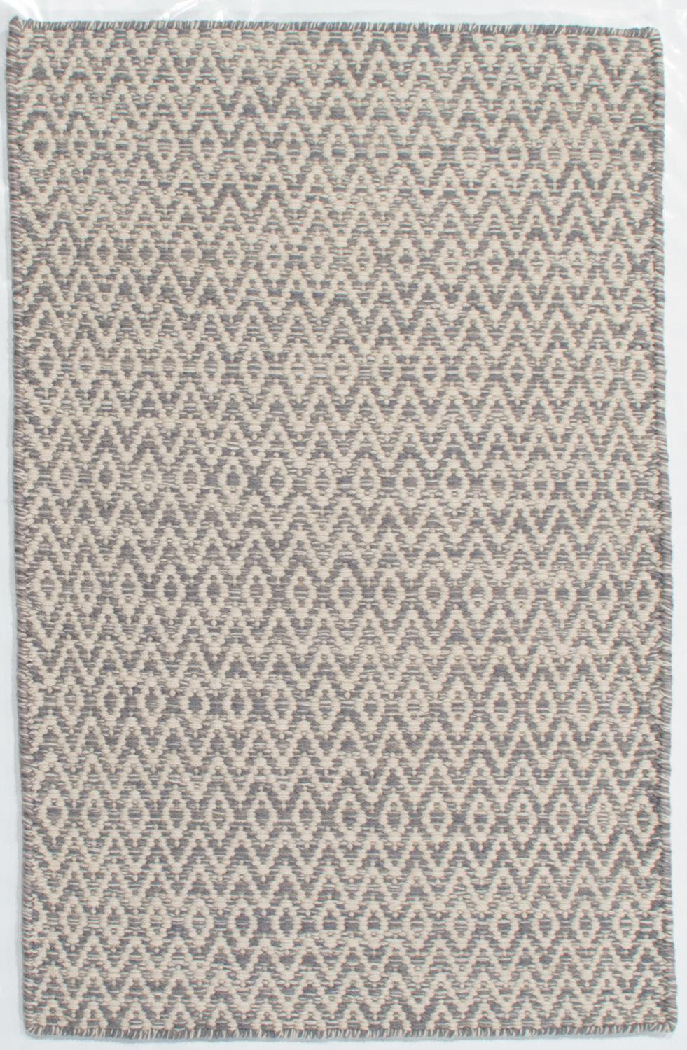 Union Rustic Ainka Geometric Handwoven Wool Gray Area Rug | Wayfair