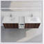 Meuble-lavabo 72 po à fermeture en douceur avec lavabo et petites tablettes de rangement