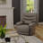 Swivel Glider With Recliner Function With Manual Footrest In Oslo Sky-1398407288