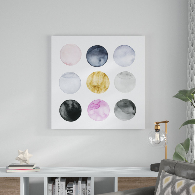 «Dollop I», peinture sur toile, H 36 po x l 36 po, Toile tendue