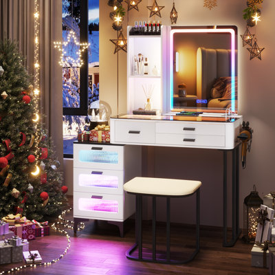 Palamara Makeup Vanity with LED Light by Mercer41