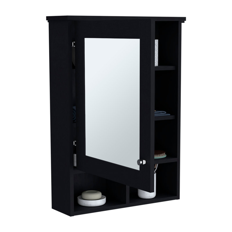 Armoire à pharmacie Frisch, Noir mat