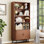 Bibliothèque de 71 po de hauteur avec armoire de rangement