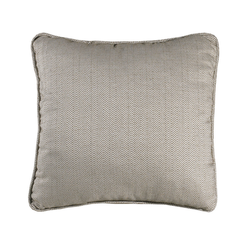  Taie décorative Fairfield , Crème, 27 po x 27 po, Lin imprimé