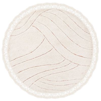 Vermont Tufted Wool/Recycled Cotton Abstract Rug in Ivory