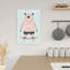 Cute Bear On Skateboard Playful Contemporary Bear Summer Wall Art Print 1 Piece Wrapped Canvas Wall Art-1898766398