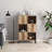 Versatile 50 Inch bookcase with three compartments and three doors Book Case