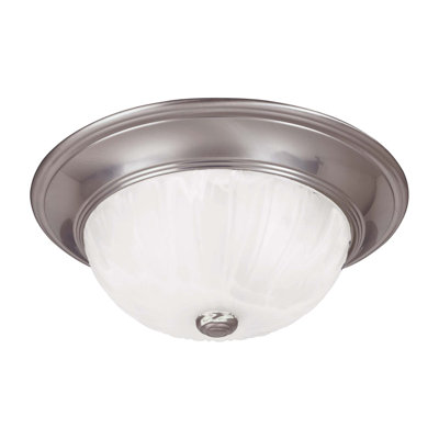  2-Light Ceiling Light in Satin Nickel