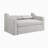 Serta Harvey 66.1" Convertible Loveseat, Full-Size Sleeper, Easy Assembly, Textured Woven Fabric-100114429