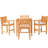 4 - Person Teak Wood Patio Dining Set with Square Table , Cushions Included