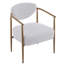 chaise de salle à manger en velours Teddy